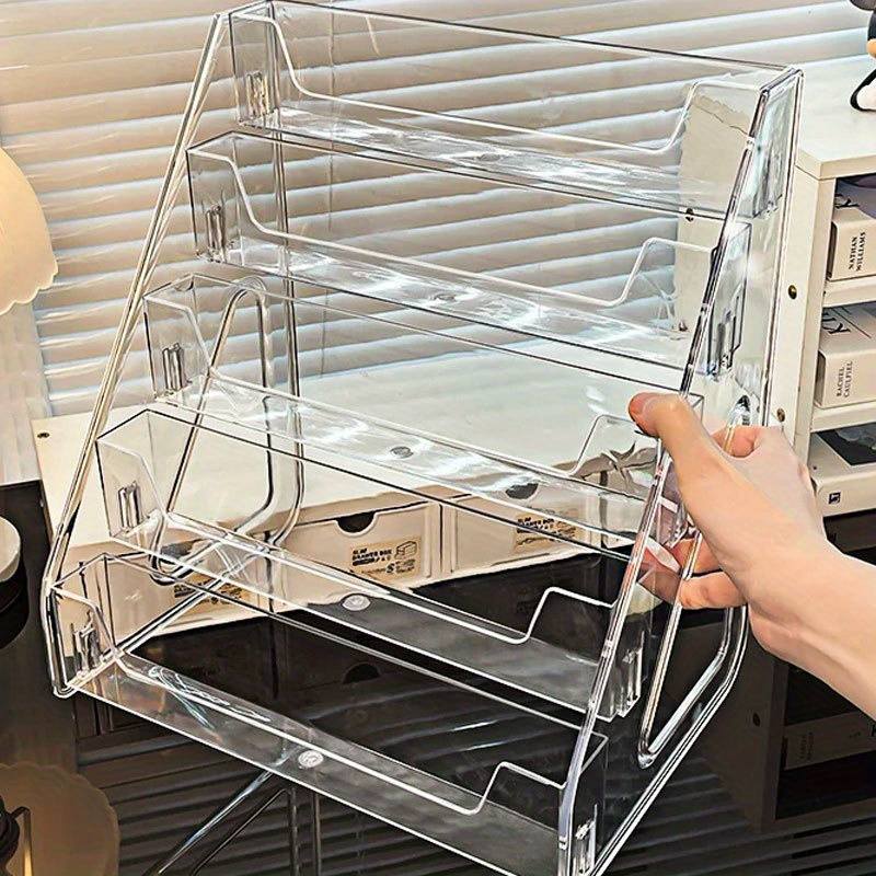 Bookshelf 5 Tier - Scaffale in Acrilico a 3/5 Livelli,