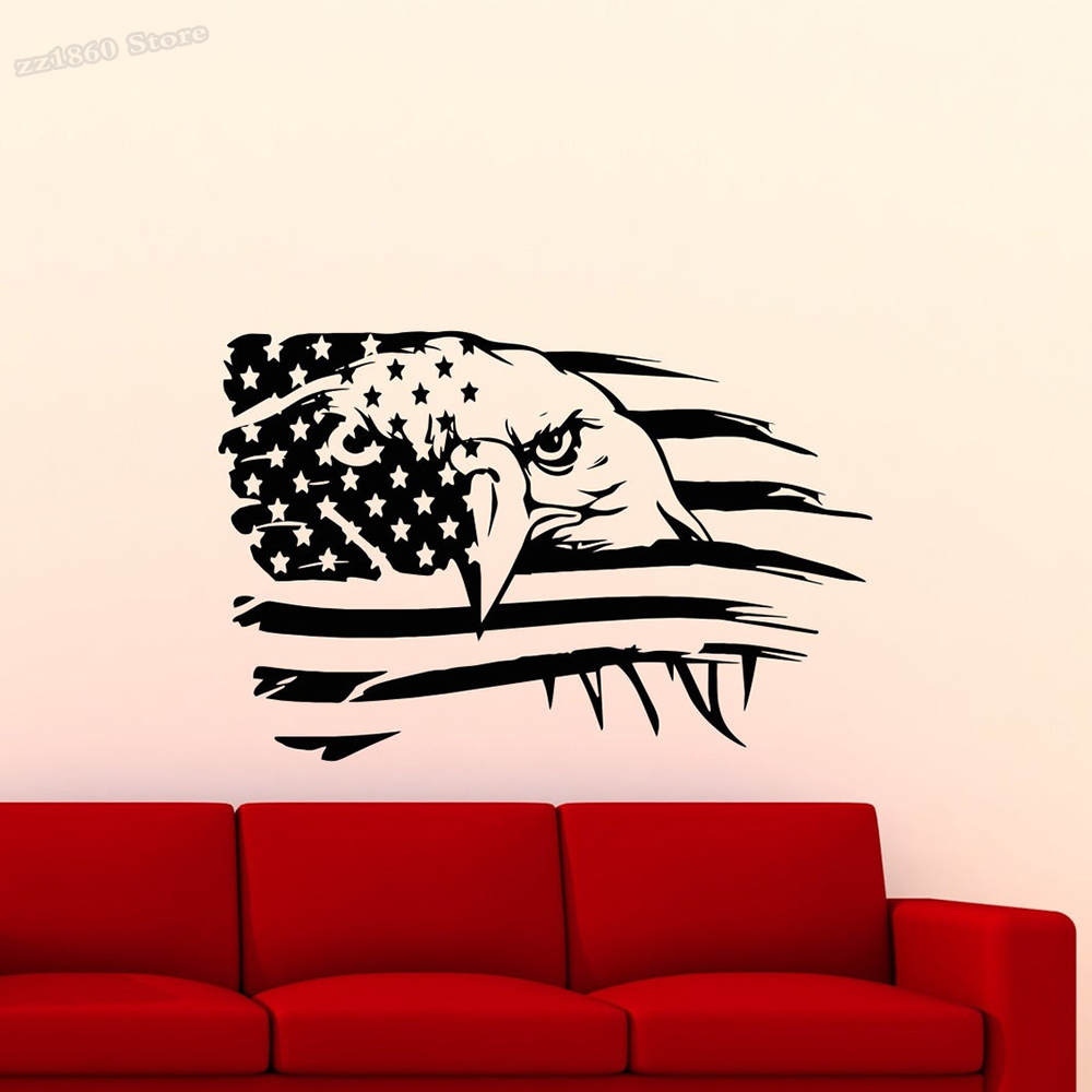 Office Furniture In Usa - Bandiera americana adesivo aquila decalcomania USA