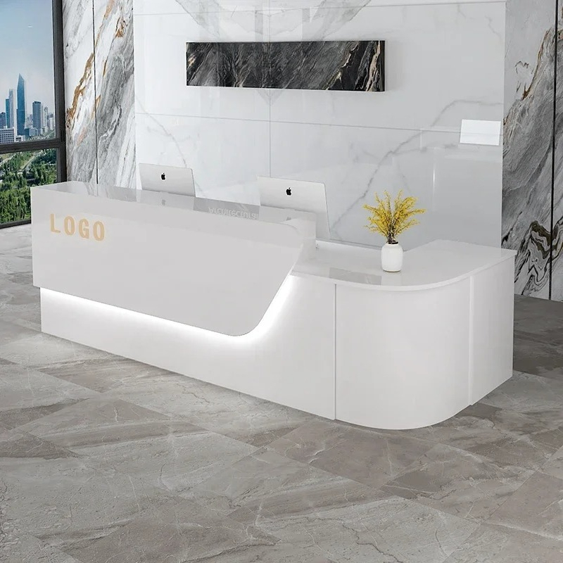 Office Furniture In Usa - Bancone Reception di Lusso con Stoccaggio,