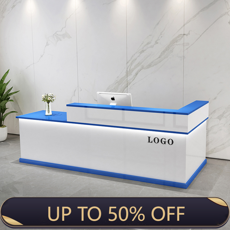 Office Furniture In Usa - Bancone Reception di Lusso con Stoccaggio,