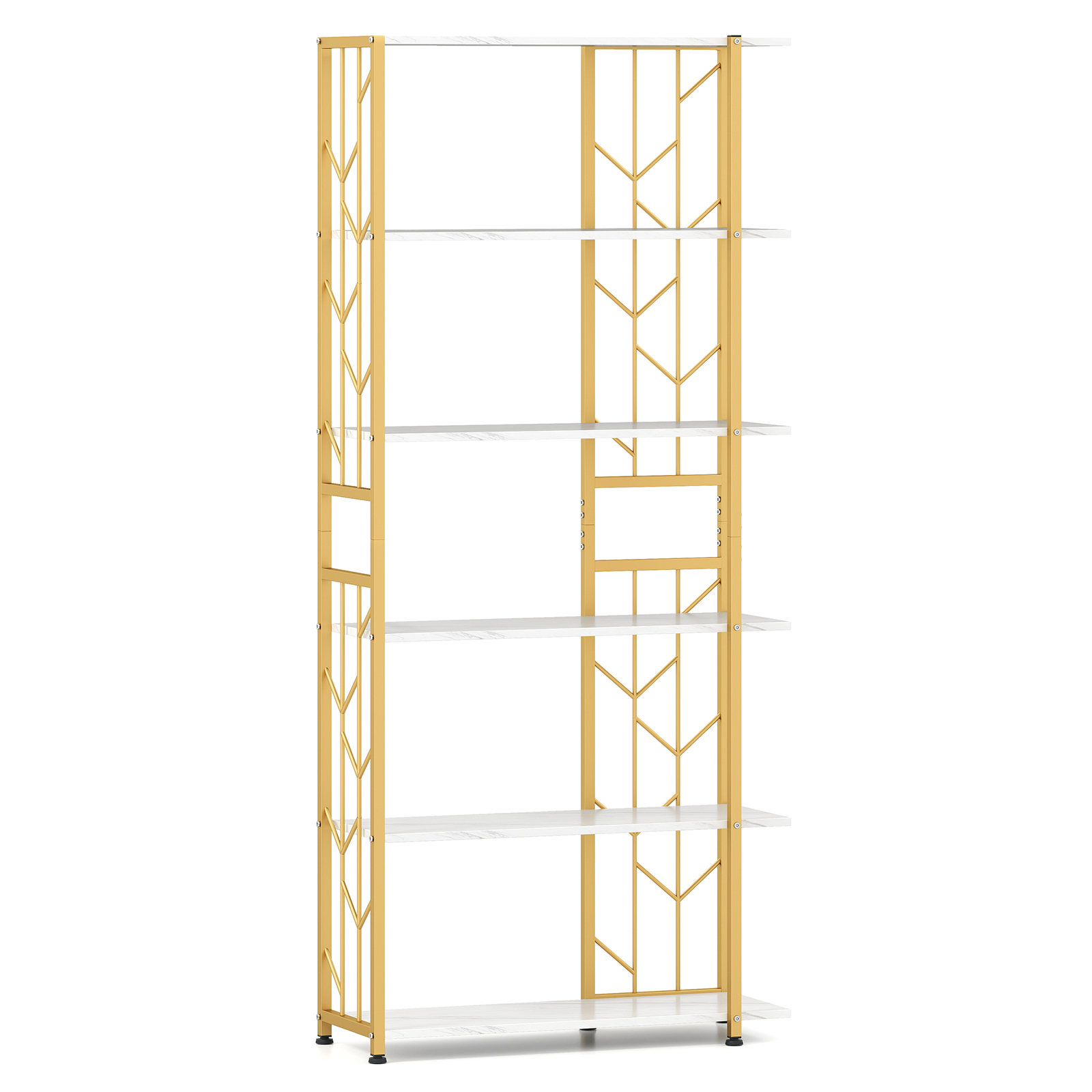 Bookshelf 5 Tier - Libreria a 6 ripiani con struttura
