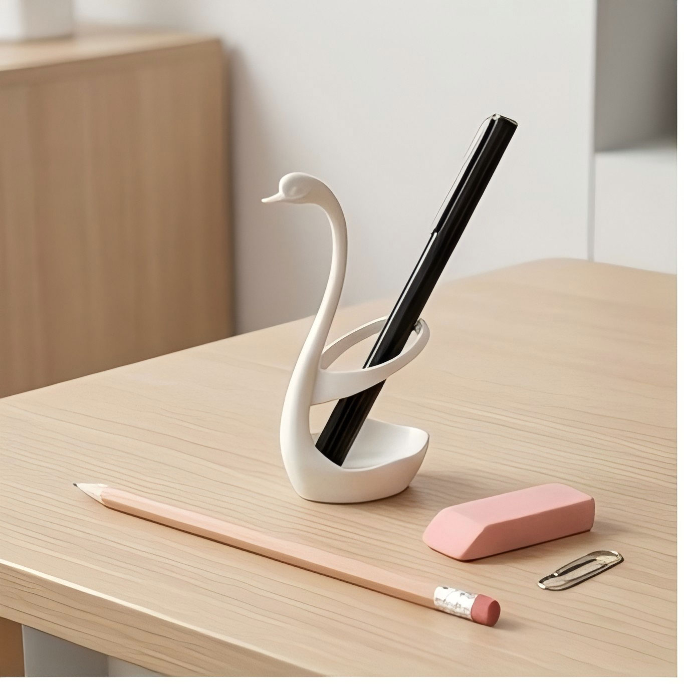 Office Furniture Brand - Portapenne a Forma di Cigno, Organizer