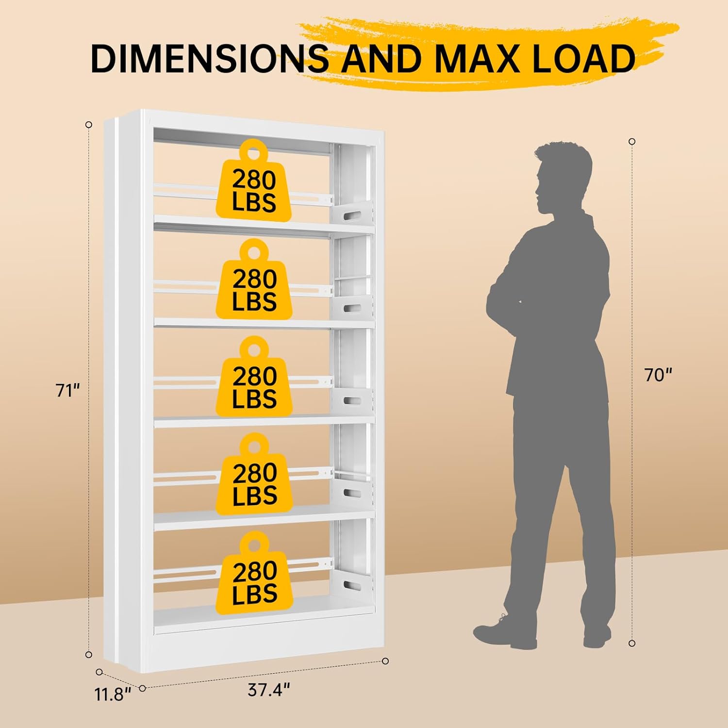 Libreria a 5 Ripiani in Metall - Bookshelf 5 Tier recensione e prezzo