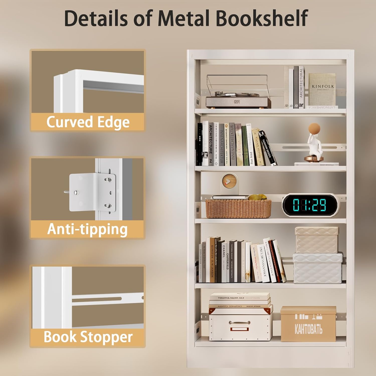 Libreria a 5 Ripiani in Metall - Bookshelf 5 Tier recensione e prezzo