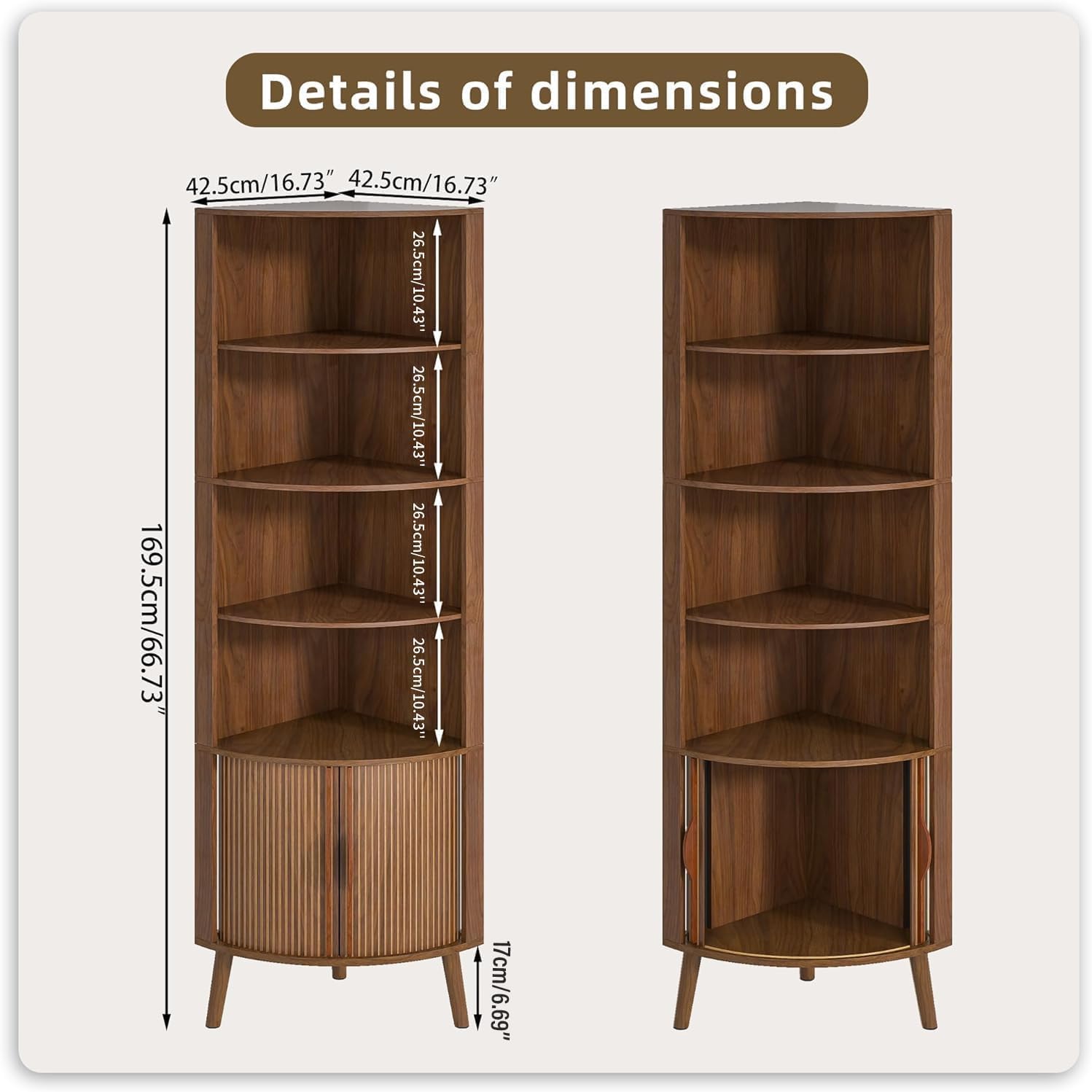 Libreria Angolare a 5 Ripiani, - Bookshelf 5 Tier recensione e prezzo