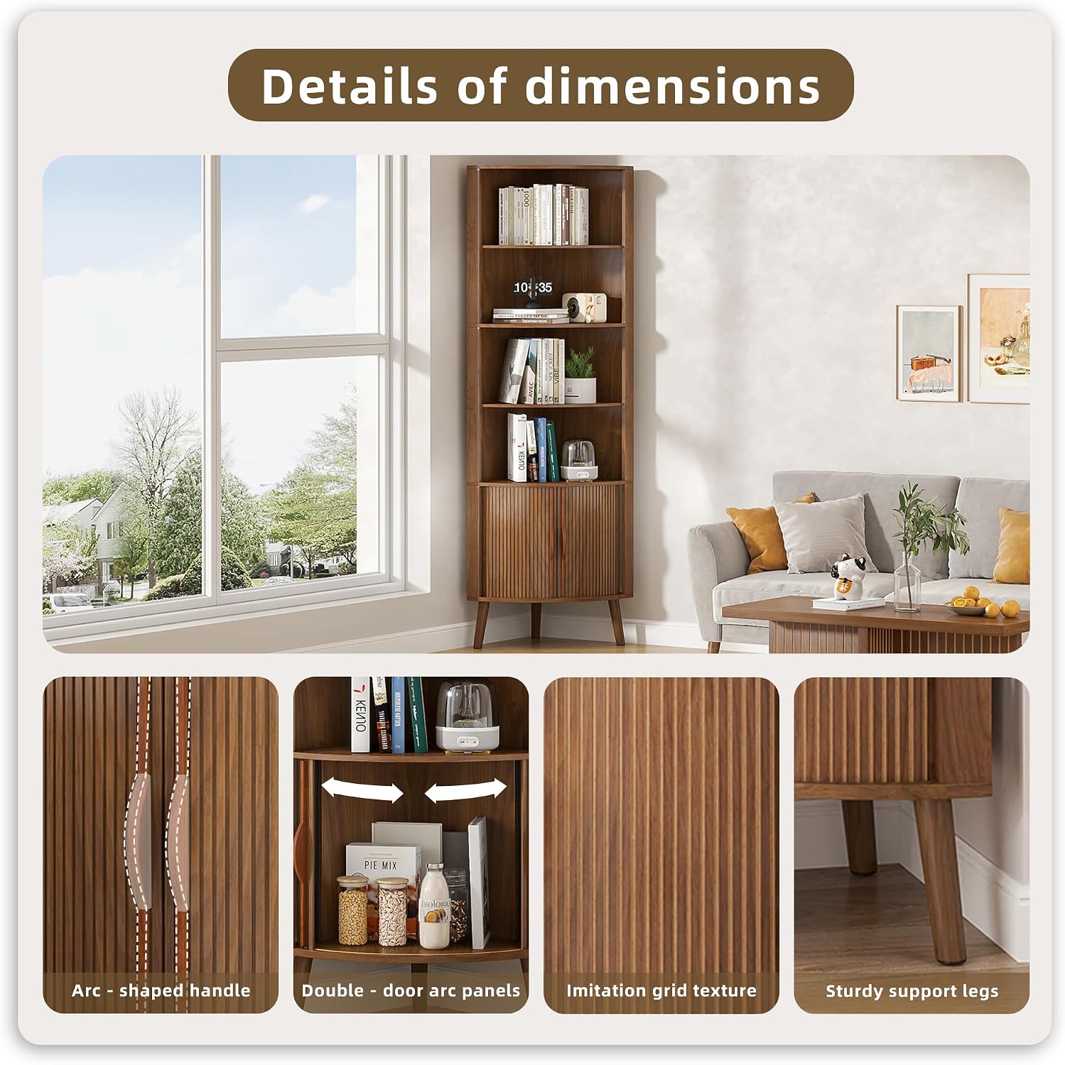 Libreria Angolare a 5 Ripiani, - Bookshelf 5 Tier recensione e prezzo