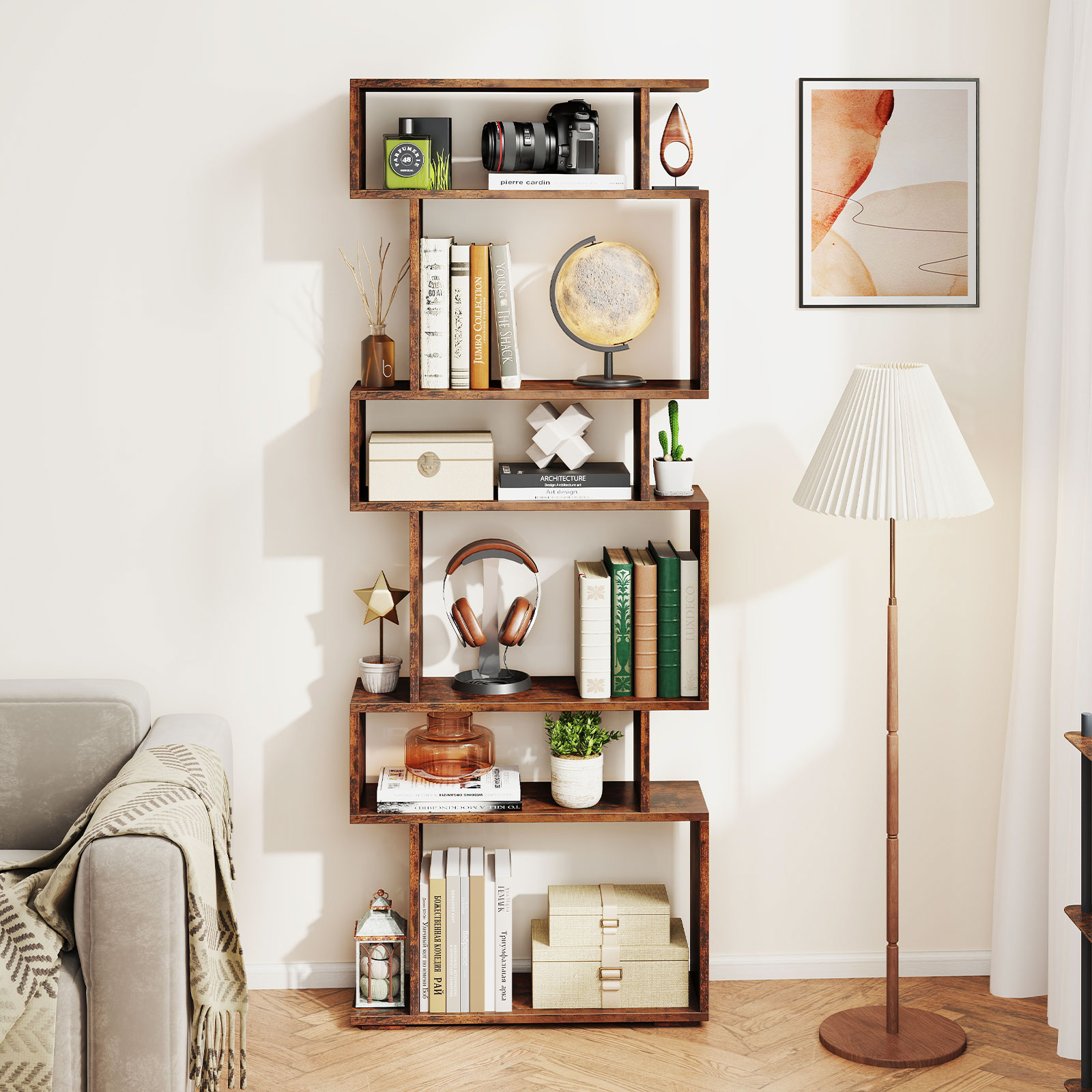 Libreria portaoggetti a 6 live - Bookshelf 5 Tier recensione e prezzo