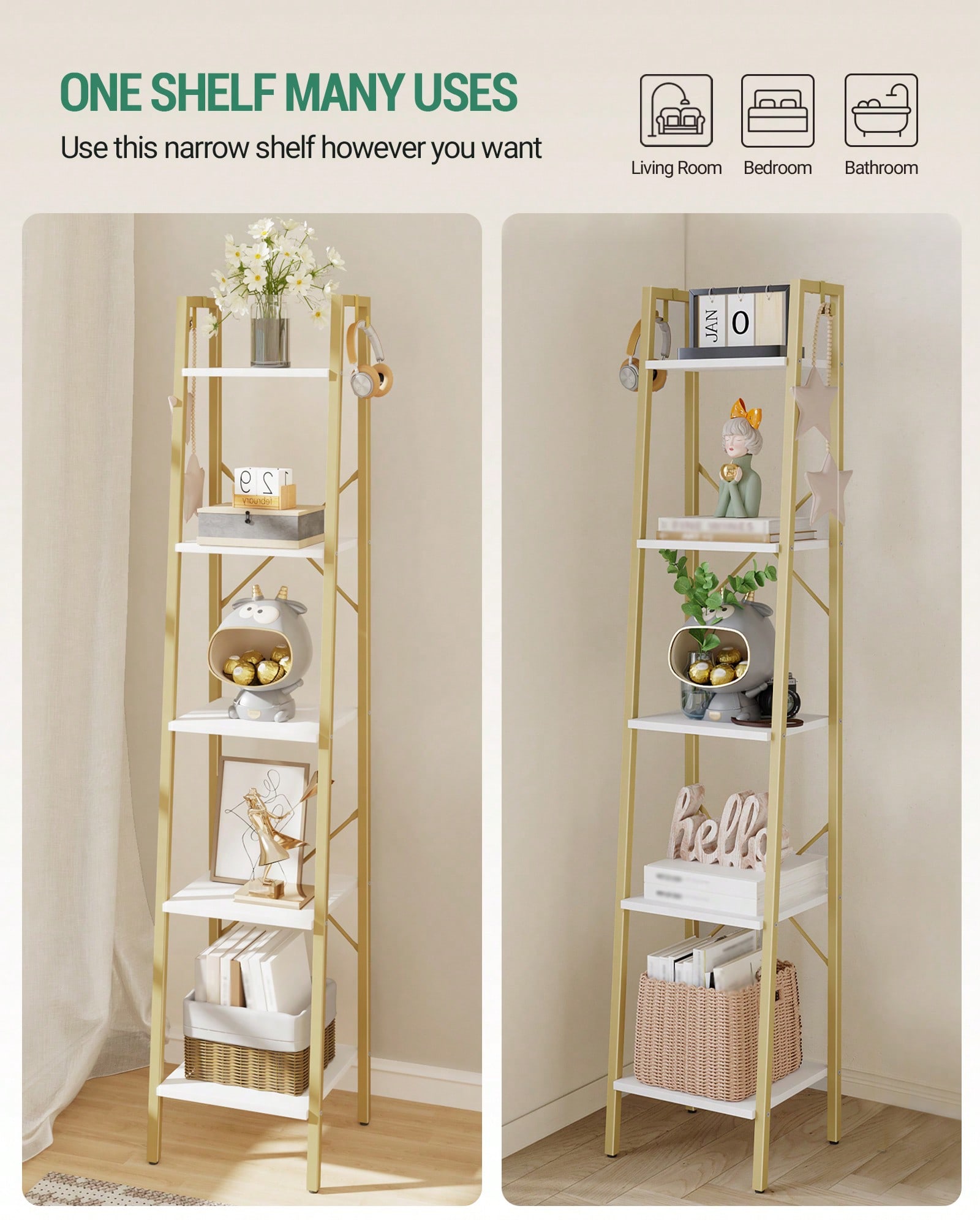 Scaffale a 5 Ripiani in Stile  - Bookshelf 5 Tier recensione e prezzo