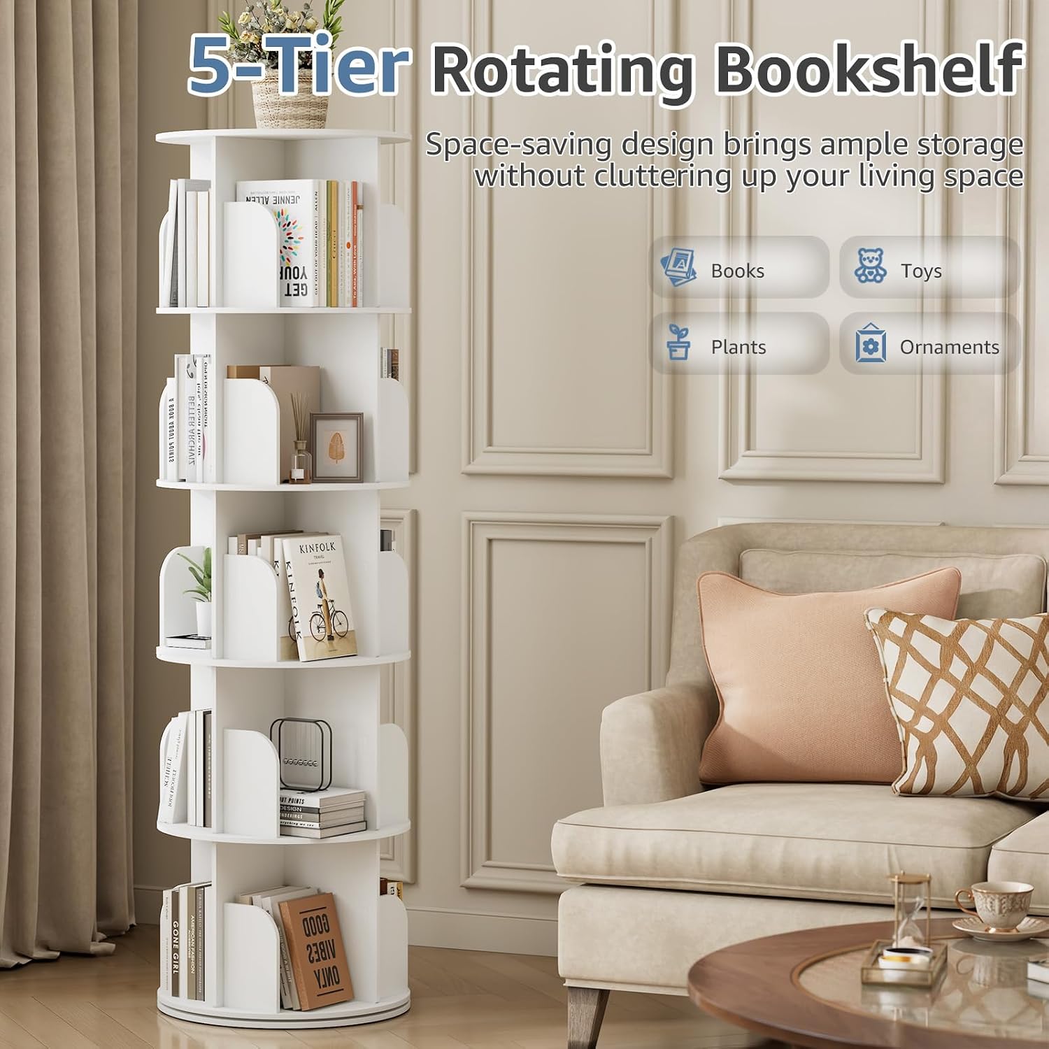 Libreria girevole a 5 livelli, - Bookshelf 5 Tier recensione e prezzo