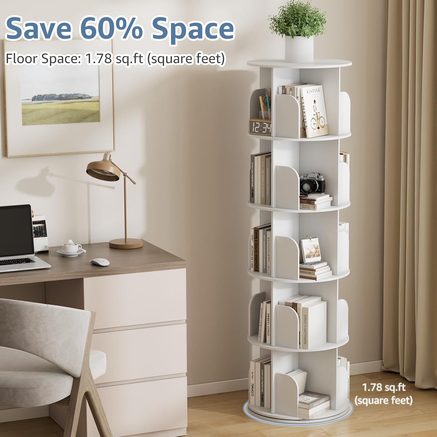 Libreria girevole a 5 livelli, - Bookshelf 5 Tier recensione e prezzo